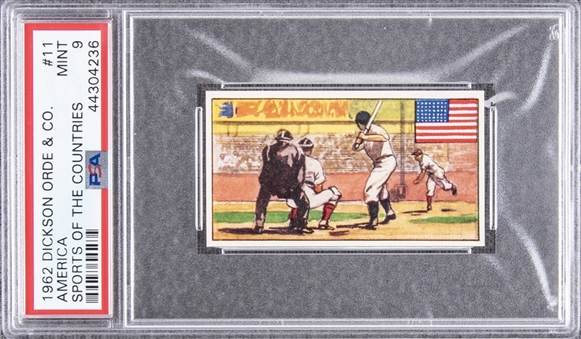 1962 Dickson Orde & Co. "Sports of the Countries" Complete Set (25) – Featuring #11 Babe Ruth Graded PSA MINT 9